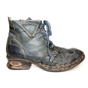 Rovers Blue Leather Ankle Boots | 41